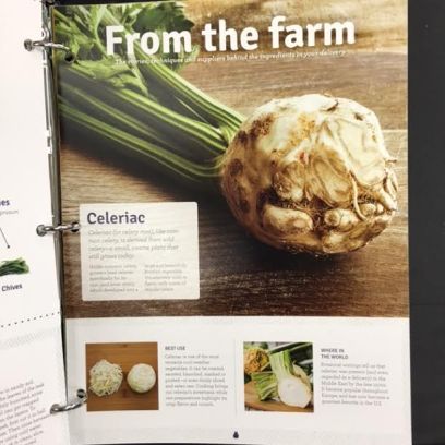 Sample page for celeriac, a featured ingredient